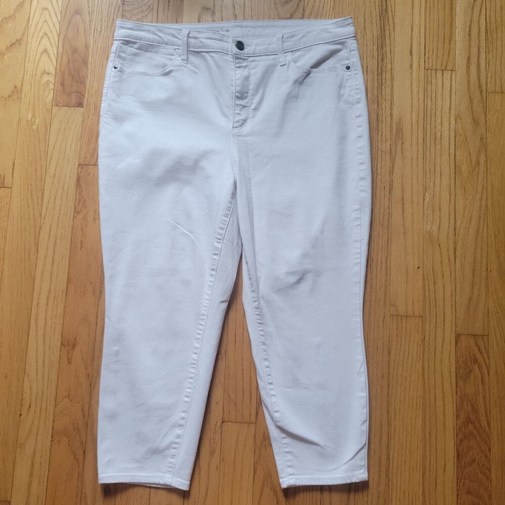 Talbots High-Rise Jegging Crop Jeans White Size 14P